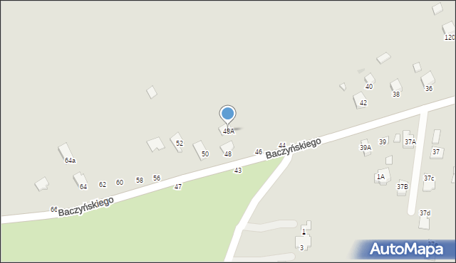 Krosno, Baczyńskiego Krzysztofa Kamila, 48A, mapa Krosna