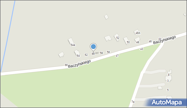 Krosno, Baczyńskiego Krzysztofa Kamila, 60, mapa Krosna