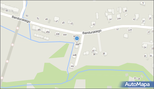 Krzeszowice, Bandurskiego Władysława, ks., 44a, mapa Krzeszowice