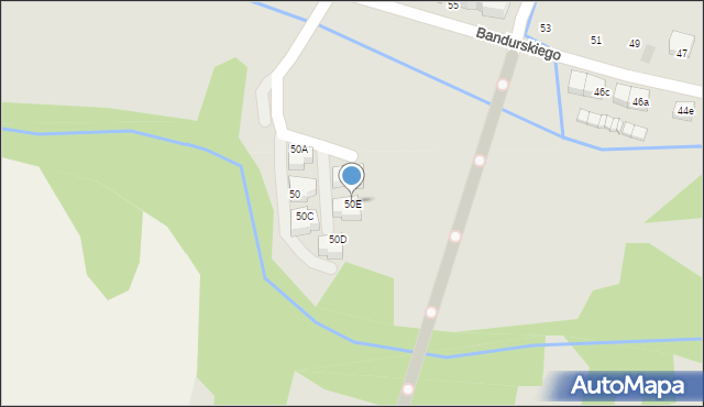Krzeszowice, Bandurskiego Władysława, ks., 50E, mapa Krzeszowice