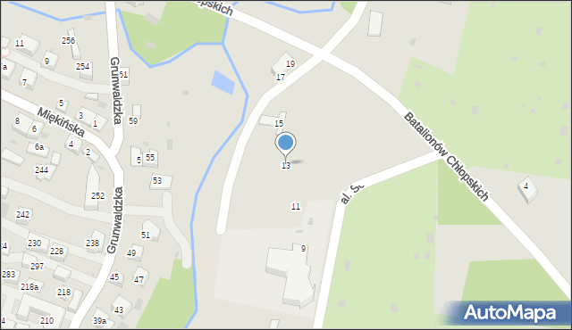 Krzeszowice, Batalionów Chłopskich, 13, mapa Krzeszowice