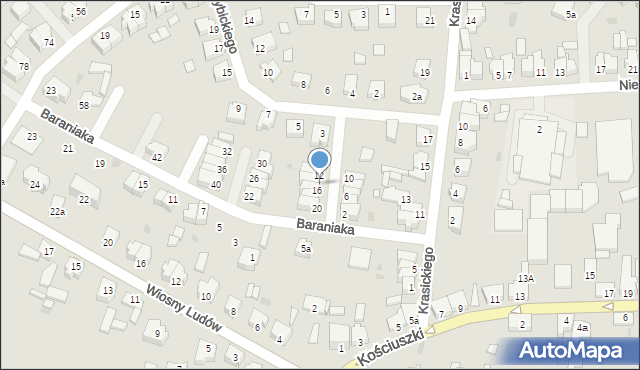 Książ Wielkopolski, Baraniaka Antoniego, ks. abp., 14, mapa Książ Wielkopolski