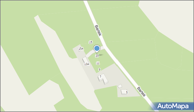 Księstwo, Bartek, 13, mapa Księstwo