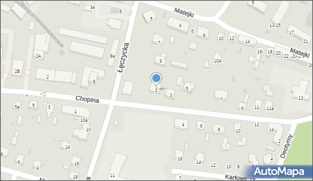 Kutno, Barcewicza, 1, mapa Kutno