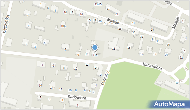 Kutno, Barcewicza, 11a, mapa Kutno