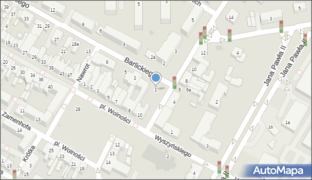 Kutno, Barlickiego Norberta, 1, mapa Kutno