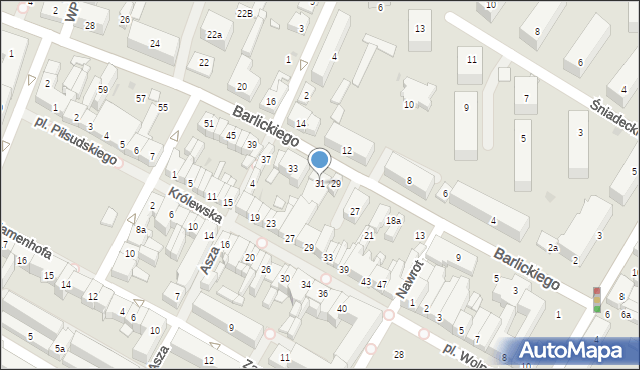 Kutno, Barlickiego Norberta, 31, mapa Kutno