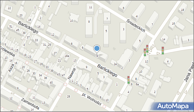 Kutno, Barlickiego Norberta, 4, mapa Kutno