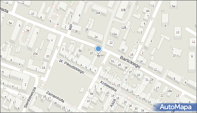 Kutno, Barlickiego Norberta, 55, mapa Kutno