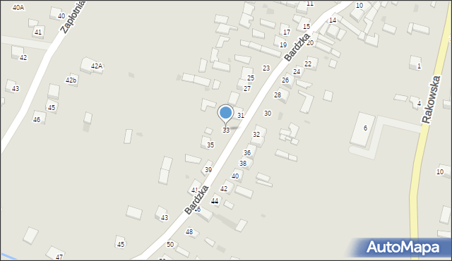 Łagów, Bardzka, 33, mapa Łagów