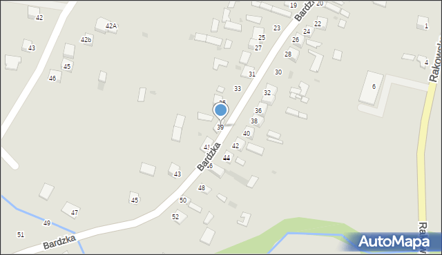 Łagów, Bardzka, 39, mapa Łagów
