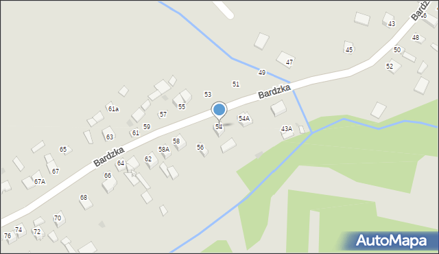 Łagów, Bardzka, 54, mapa Łagów