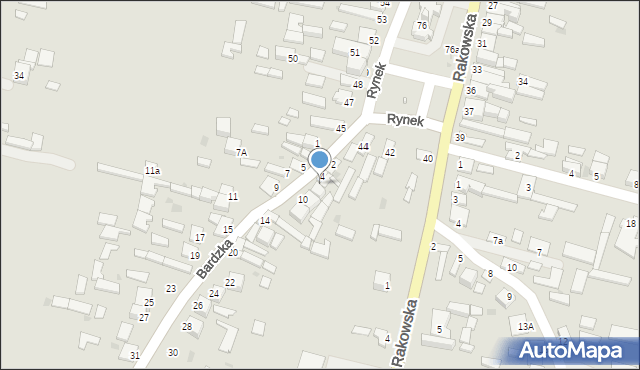 Łagów, Bardzka, 6, mapa Łagów