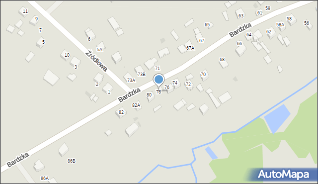 Łagów, Bardzka, 78, mapa Łagów