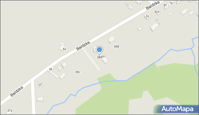 Łagów, Bardzka, 86A, mapa Łagów