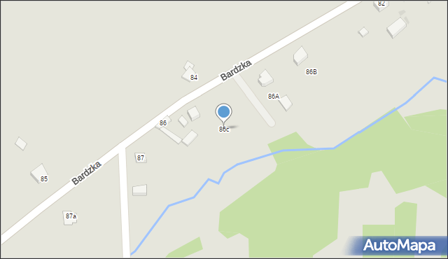 Łagów, Bardzka, 86c, mapa Łagów