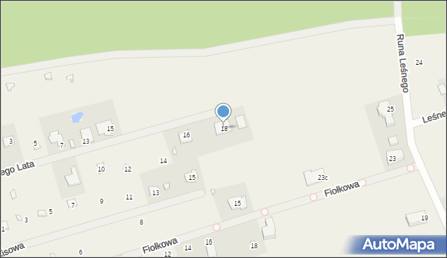 Łąki, Babiego Lata, 18, mapa Łąki