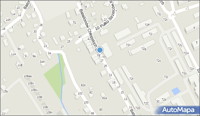 Łańcut, Batalionów Chłopskich, 29, mapa Łańcut