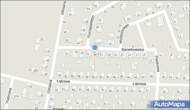 Łapy, Barwikowska, 29, mapa Łapy