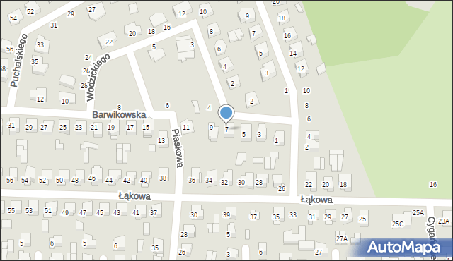 Łapy, Barwikowska, 7, mapa Łapy