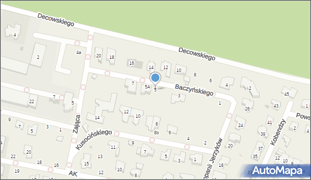 Latchorzew, Baczyńskiego Krzysztofa Kamila, 5, mapa Latchorzew