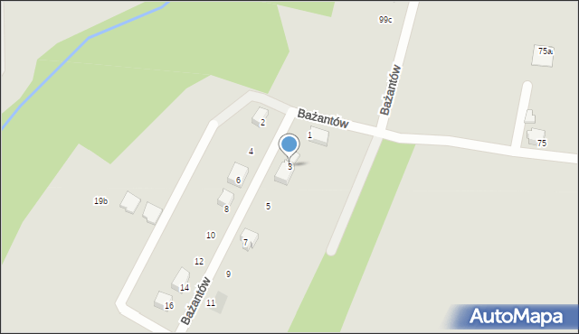Łaziska Górne, Bażantów, 3, mapa Łaziska Górne