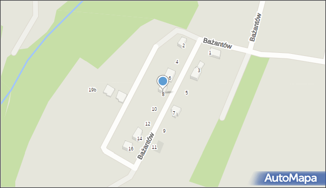 Łaziska Górne, Bażantów, 8, mapa Łaziska Górne