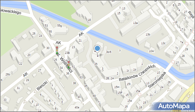 Lębork, Batalionów Chłopskich, 4, mapa Lębork