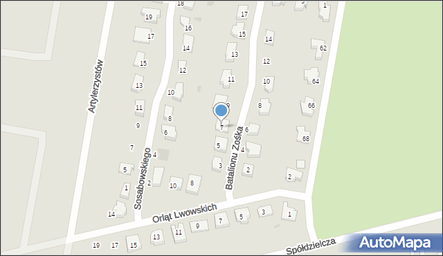 Lębork, Batalionu Zośka, 7, mapa Lębork
