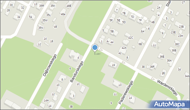 Legionowo, Bandurskiego Władysława, bp., 1, mapa Legionowo