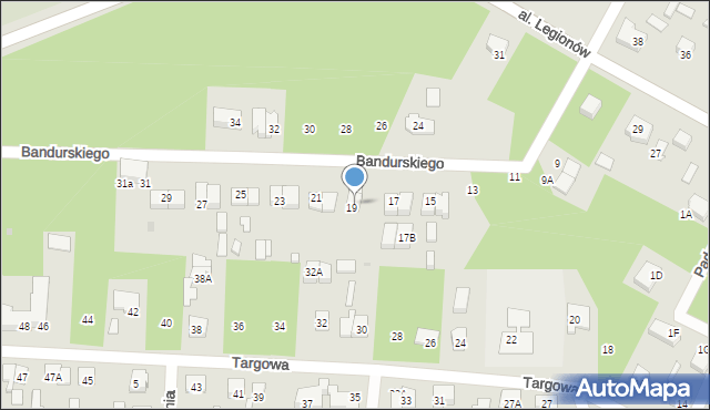 Legionowo, Bandurskiego Władysława, bp., 19A, mapa Legionowo