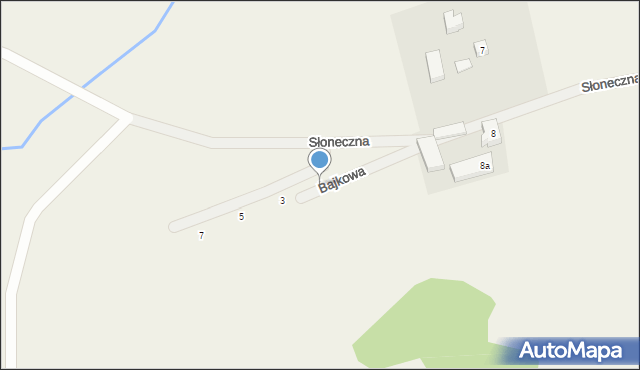 Leśno, Bajkowa, 1, mapa Leśno