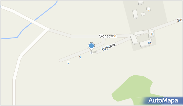 Leśno, Bajkowa, 3, mapa Leśno