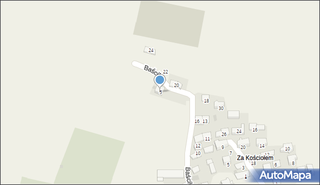 Liszki, Baścika, ks., 5, mapa Liszki