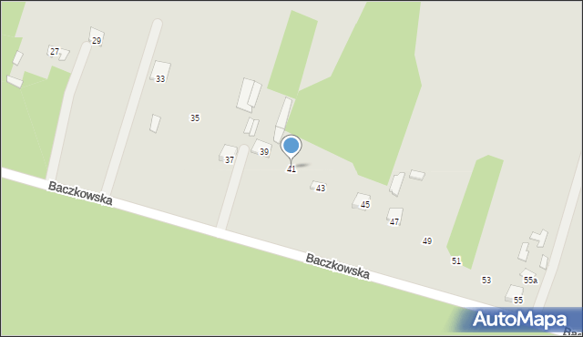 Łochów, Baczkowska, 41, mapa Łochów