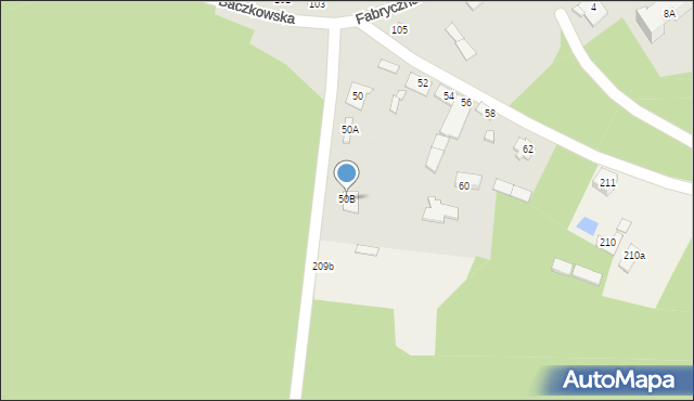 Łochów, Baczkowska, 50B, mapa Łochów