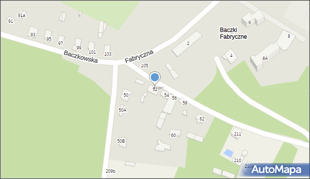 Łochów, Baczkowska, 52, mapa Łochów