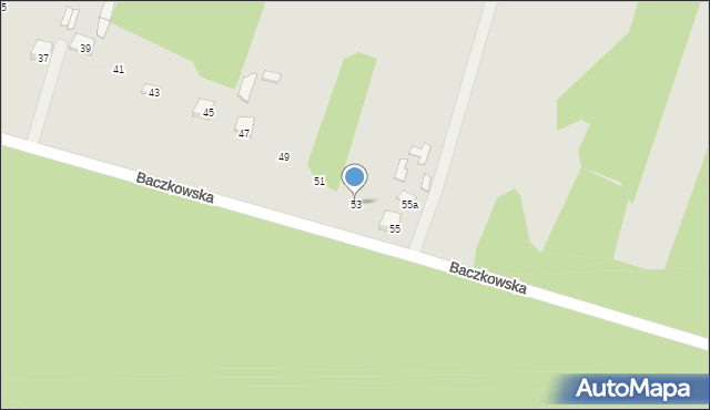 Łochów, Baczkowska, 53, mapa Łochów