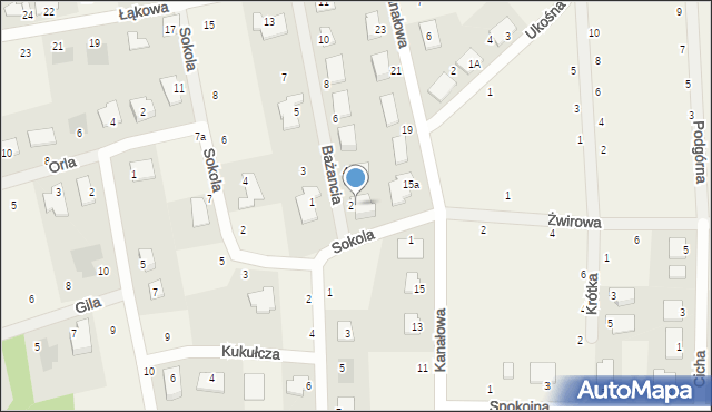 Łochowice, Bażancia, 2a, mapa Łochowice