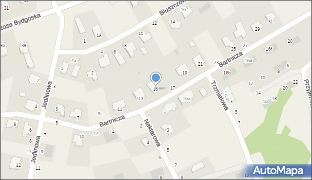 Łochowo, Bartnicza, 15, mapa Łochowo