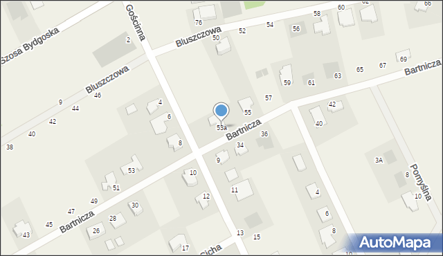 Łochowo, Bartnicza, 53a, mapa Łochowo