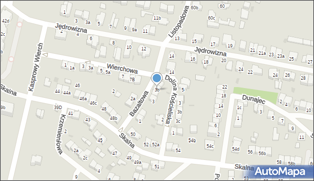 Łódź, Bazaltowa, 3b, mapa Łodzi