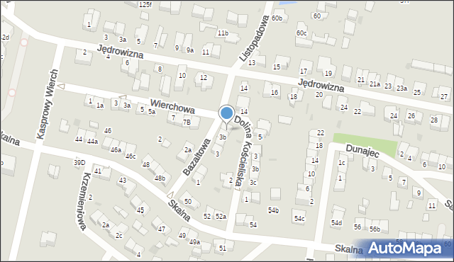 Łódź, Bazaltowa, 3c, mapa Łodzi