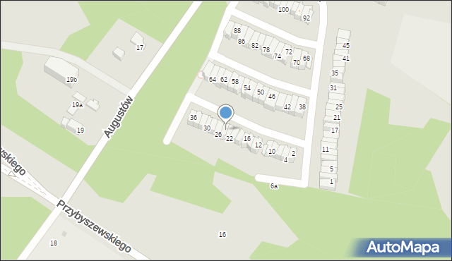 Łódź, Bacewicz Grażyny, 24, mapa Łodzi