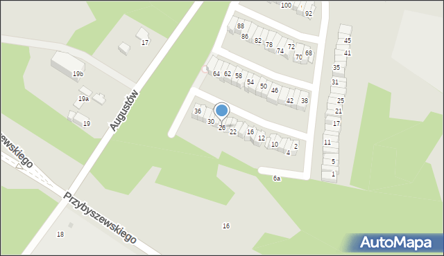 Łódź, Bacewicz Grażyny, 26, mapa Łodzi