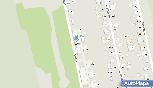 Łódź, Bałtycka, 32C, mapa Łodzi