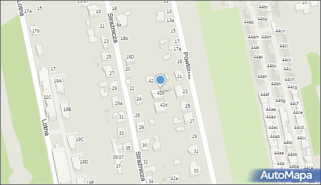 Łódź, Bałtycka, 42b, mapa Łodzi