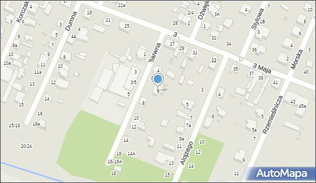 Łódź, Barwna, 6, mapa Łodzi