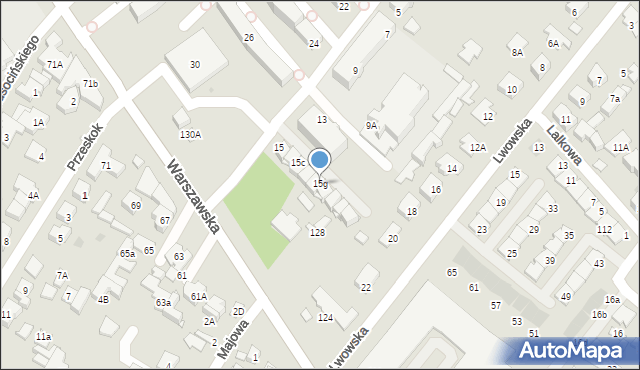 Łomianki, Baczyńskiego Krzysztofa Kamila, 15g, mapa Łomianki