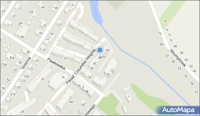 Łomianki, Baczyńskiego Krzysztofa Kamila, 8F, mapa Łomianki